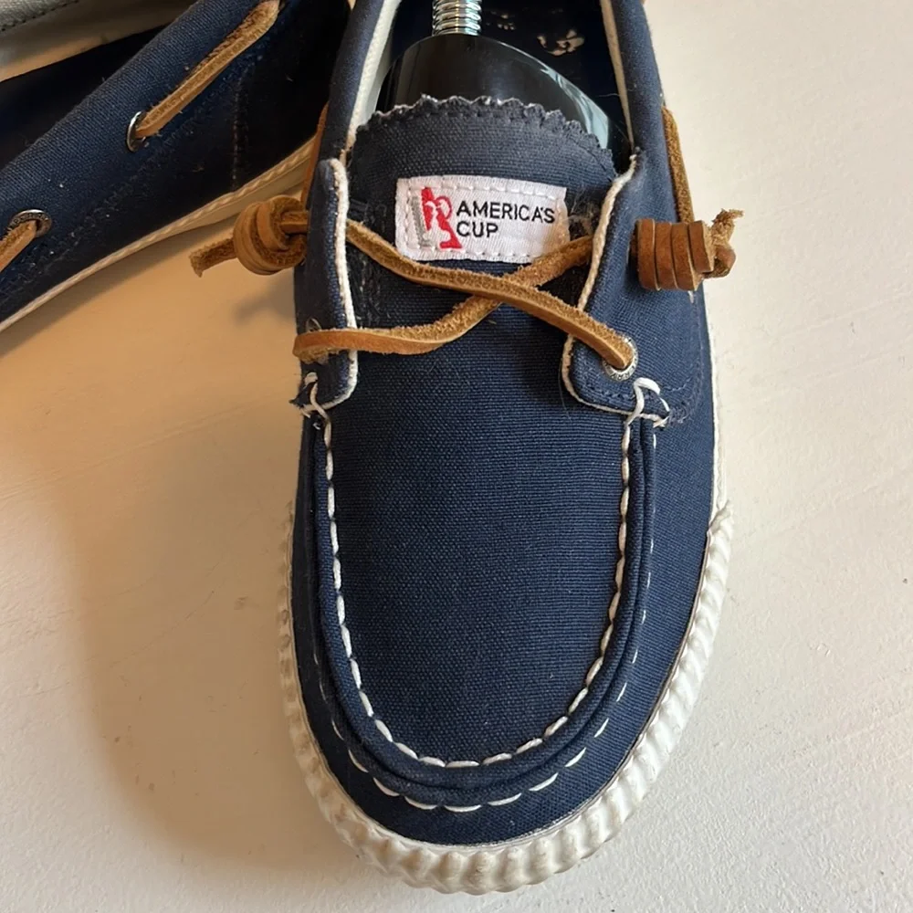 Sperry Women’s America’s Cup Navy Slip On Boat Shoes Size 8